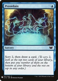 Preordain (C15), The List Reprints