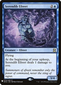 Serendib Efreet, The List Reprints