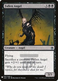 Fallen Angel, The List Reprints