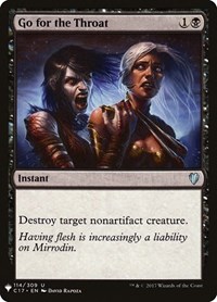 Go for the Throat, The List Reprints