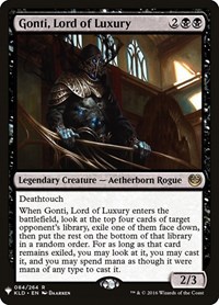 Gonti, Lord of Luxury, The List Reprints