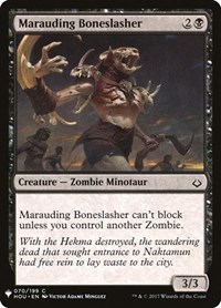 Marauding Boneslasher, The List Reprints