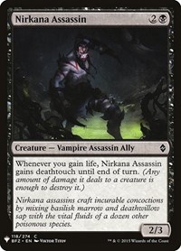 Nirkana Assassin, The List Reprints