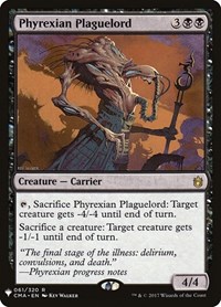 Phyrexian Plaguelord, The List Reprints
