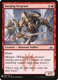 Barging Sergeant, The List Reprints