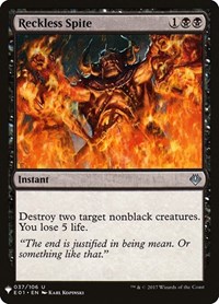 Reckless Spite, The List Reprints