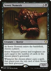 Sewer Nemesis, The List Reprints