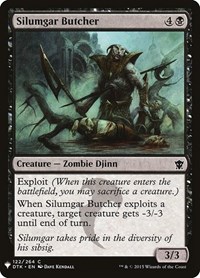 Silumgar Butcher, The List Reprints