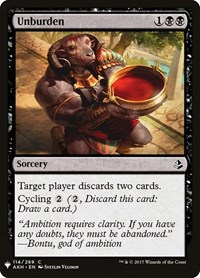 Unburden, The List Reprints