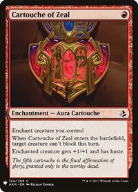Cartouche of Zeal, The List Reprints