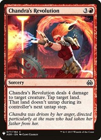 Chandra's Revolution, The List Reprints