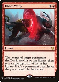 Chaos Warp (C17), The List Reprints