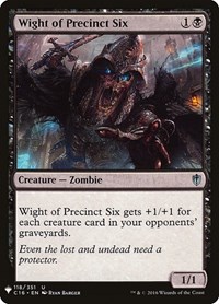 Wight of Precinct Six, The List Reprints