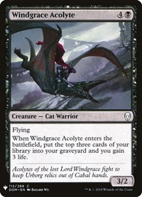 Windgrace Acolyte, The List Reprints