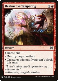 Destructive Tampering, The List Reprints