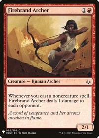 Firebrand Archer, The List Reprints