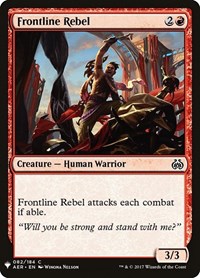 Frontline Rebel, The List Reprints