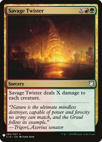 Savage Twister, The List Reprints
