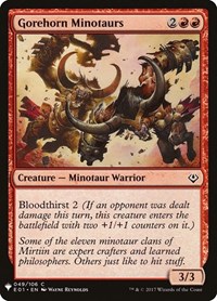 Gorehorn Minotaurs, The List Reprints