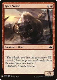 Gore Swine, The List Reprints