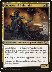 Underworld Coinsmith, The List Reprints