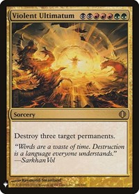 Violent Ultimatum, The List Reprints