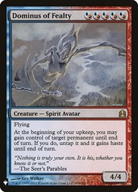 Dominus of Fealty, The List Reprints