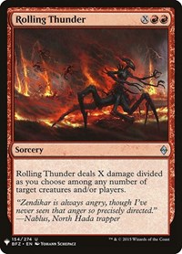 Rolling Thunder, The List Reprints