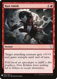 Run Amok, The List Reprints
