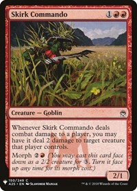 Skirk Commando, The List Reprints