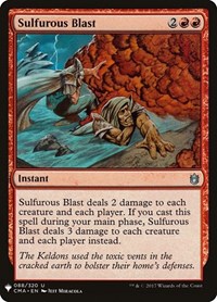 Sulfurous Blast, The List Reprints