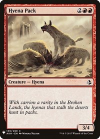 Hyena Pack, The List Reprints
