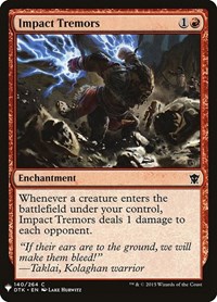 Impact Tremors (DTK), The List Reprints