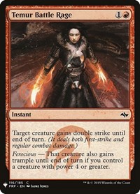 Temur Battle Rage (FRF), The List Reprints