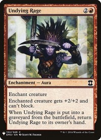 Undying Rage, The List Reprints