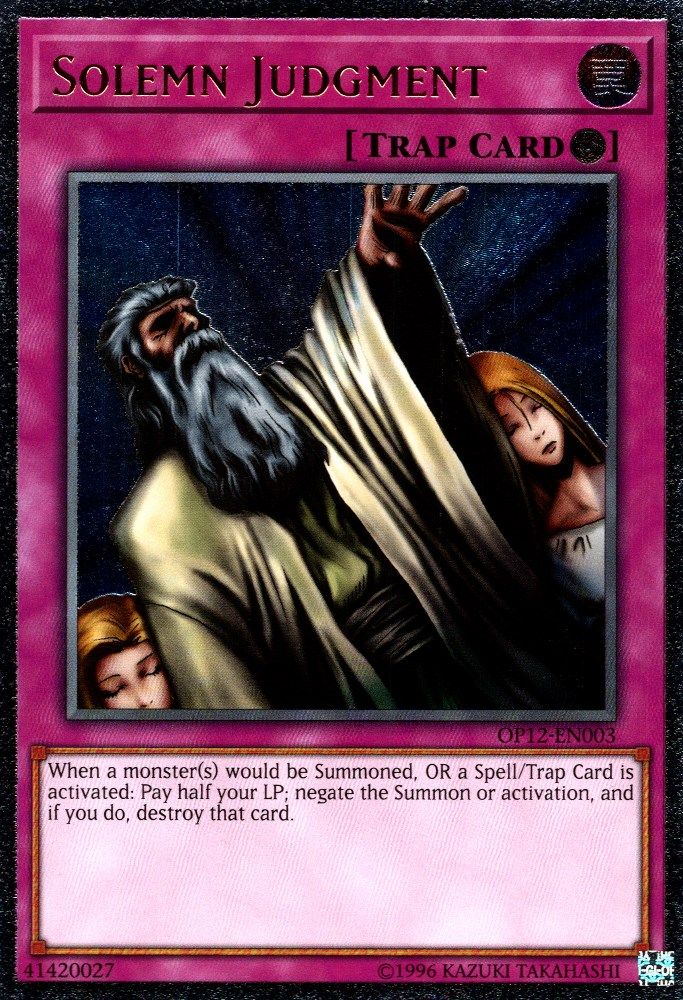 Solemn Judgment (UTR), Unlimited, front