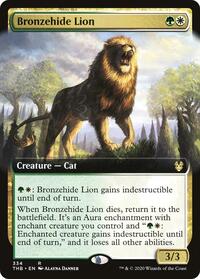 Bronzehide Lion (Extended Art), Theros Beyond Death