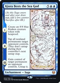 Kiora Bests the Sea God, Prerelease Cards