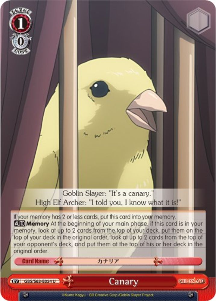 Canary, Standard, front
