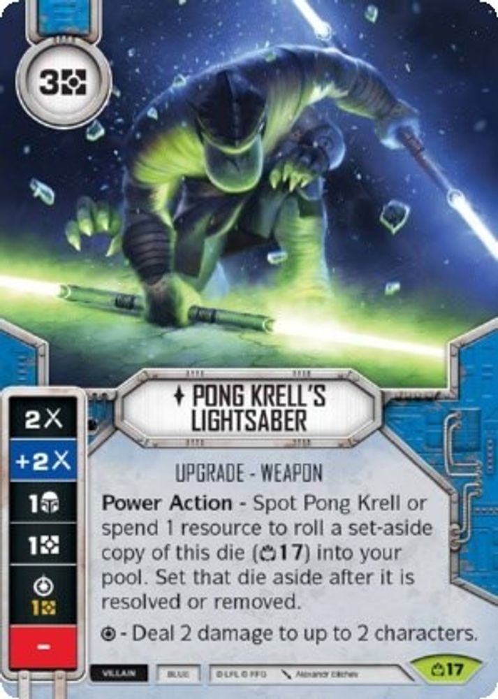 Pong Krell's Lightsaber (Card Only), Standard, front
