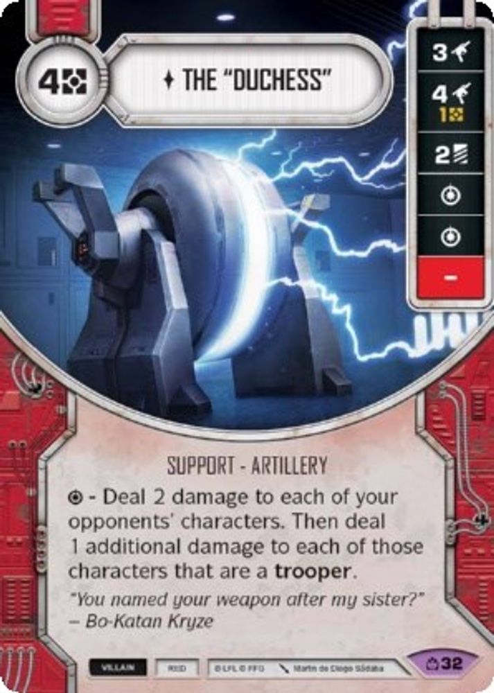 The "Duchess" (Card Only), Standard, front