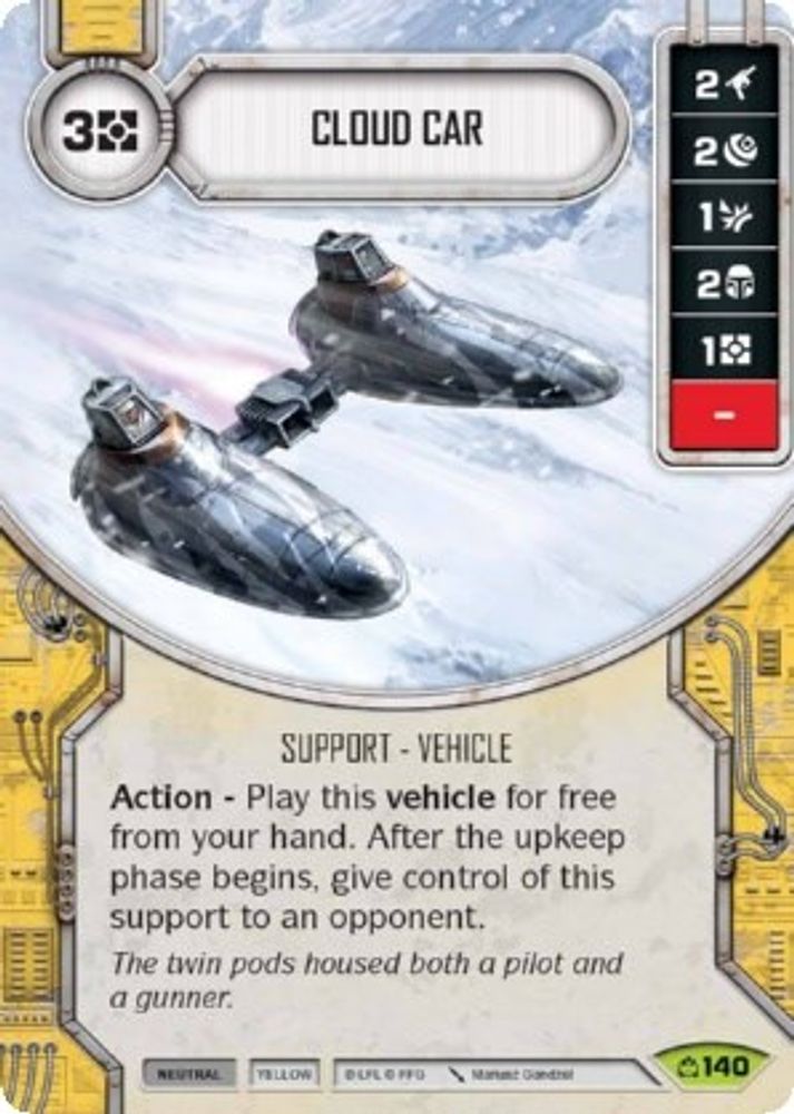 Cloud Car, Card-and-die, front