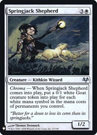 Springjack Shepherd, The List Reprints