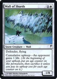 Wall of Shards, The List Reprints
