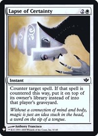 Lapse of Certainty, The List Reprints