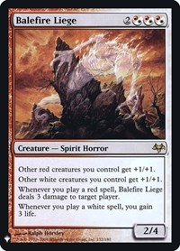 Balefire Liege, The List Reprints