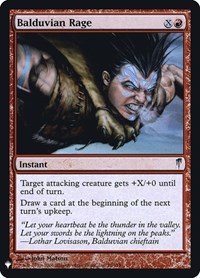 Balduvian Rage, The List Reprints
