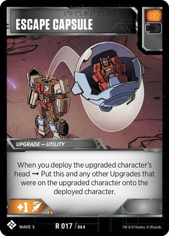 Escape Capsule, Standard, front