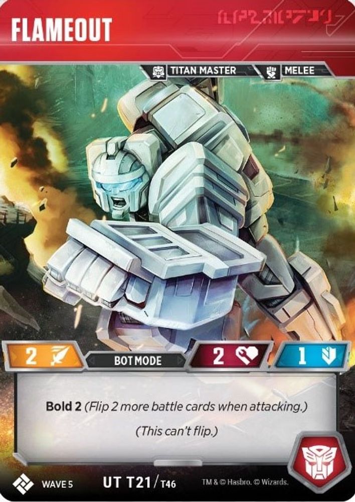 Flameout, Foil, front