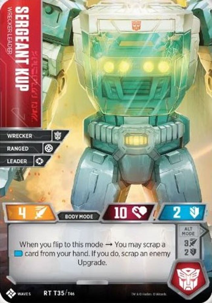 Sergeant Kup - Wrecker Leader, Foil, front